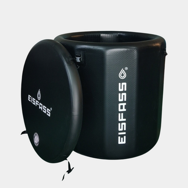Eisfass Air | Profi Set zum Eisbaden | Eistonne für  Kryotherapie optional mit Kühlsystem | 100 cm ⦰ | 95 cm⇡| 400 Liter