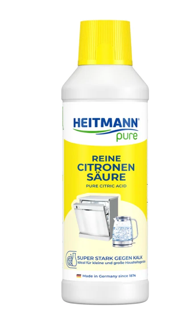 Flüssige HEITMANN pure Reine Citronensäure, gelbe Flasche