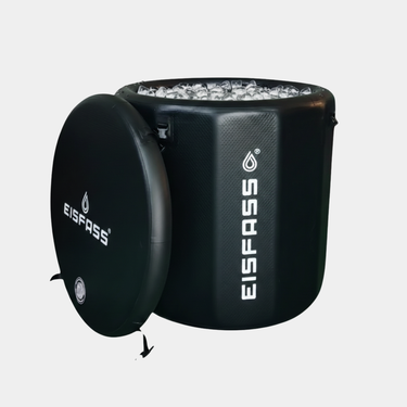 Eisfass Air | Profi Set zum Eisbaden | Eistonne für  Kryotherapie optional mit Kühlsystem | 100 cm ⦰ | 95 cm⇡| 400 Liter
