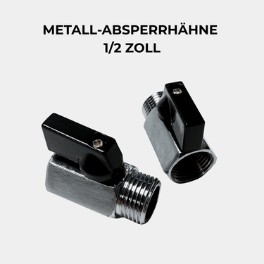 Metall-Absperrhähne 1/2 Zoll | Premium Kugelhahn-Set für Eisfass & Kühlsystem | Passend auch  für Eisfass Easy | 2 Stück