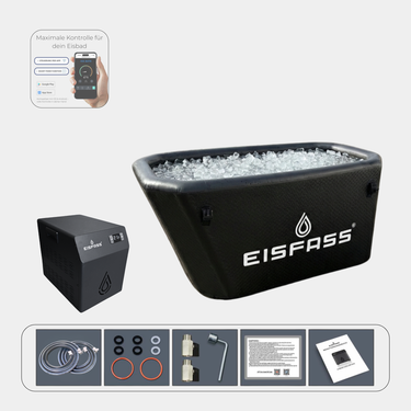 Eispool Eisbad Komplettset inkl. Kühlsystem Mini  – bis 3°C für Regeneration, Fokus & mentale Stärke (Kopie)