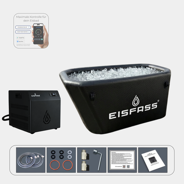 Eispool Eisbad Komplettset inkl. Kühlsystem Standard  – bis 3°C für Regeneration, Fokus & mentale Stärke (Kopie)